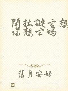 开拉链它想你了你想它吗