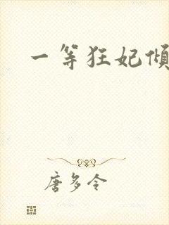 一等狂妃倾天下