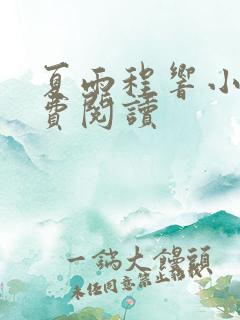 夏雨程响小说免费阅读