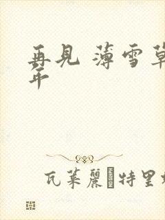 再见 薄雪草少年