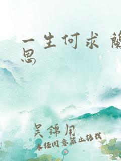 一生何求 兰思思