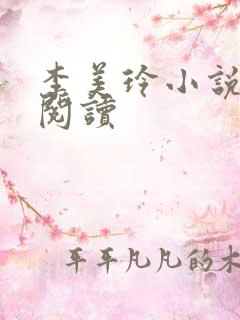 李美玲小说免费阅读