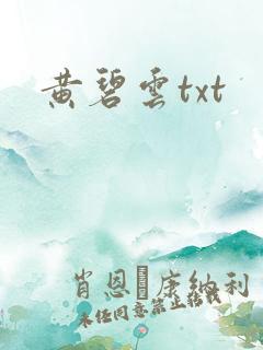 黄碧云txt