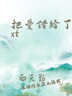 把爱错给了你txt