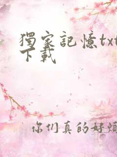 独家记忆txt下载