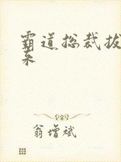 霸道总裁拔不出来