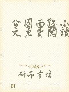 公园南路小说全文免费阅读