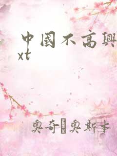 中国不高兴 txt