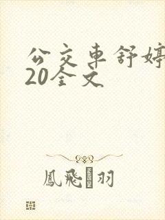 公交车舒婷1一20全文