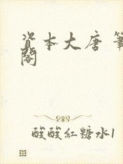 资本大唐 笔趣阁