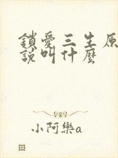 锁爱三生原著小说叫什么
