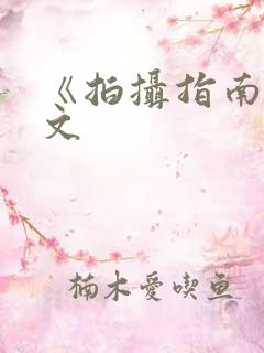 《拍摄指南》全文