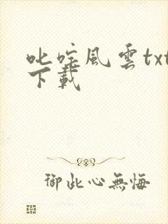 叱咤风云txt下载