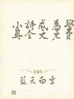小诗成为学校教具全文免费阅读无弹窗
