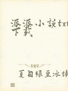 派派小说txt下载