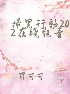 扫黑行动2022在线观看