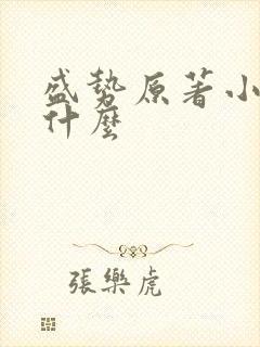 盛势原著小说叫什么