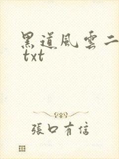 黑道风云二十年 txt