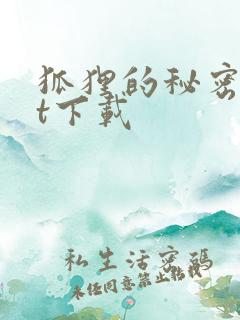 狐狸的秘密txt下载