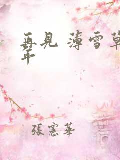 再见 薄雪草少年