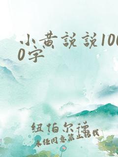 小黄说说1000字
