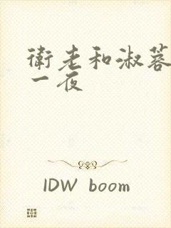 卫老和淑蓉销魂一夜