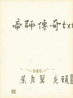 帝师传奇txt