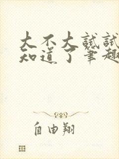 大不大试试不就知道了笔趣阁