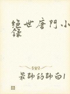 绝世唐门小说目录
