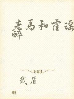 老马和霍瑶瑶喝醉