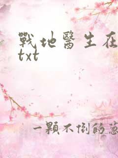 战地医生在都市txt