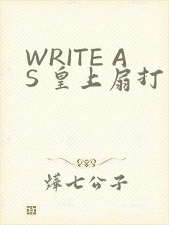 WRITE AS 皇上扇打