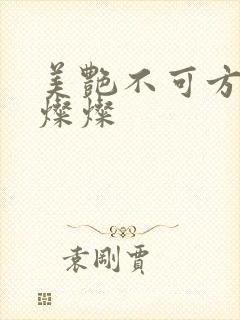 美艳不可方物耿灿灿