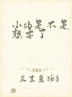 小sb是不是又想要了