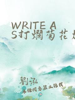 WRITE AS打烂菊花加姜