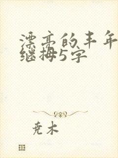 漂亮的丰年经的继拇5字