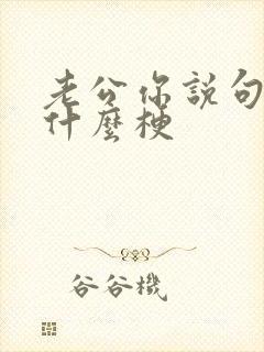 老公你说句话啊什么梗