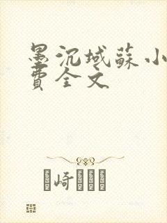 墨沉域苏小柠免费全文