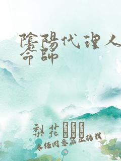 阴阳代理人之改命师