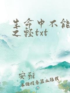 生命中不能承受之轻txt