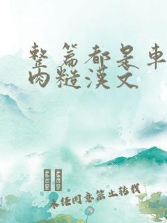 整篇都是车的多肉糙汉文