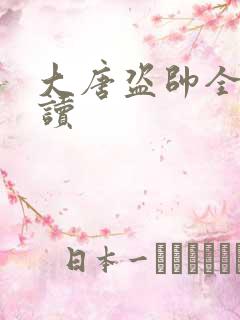 大唐盗帅全文阅读