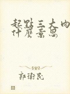 起点三大肉器是什么意思