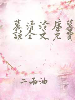 慕清泠席慕深小说全文免费阅读