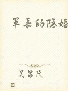 军长的隐婚娇妻