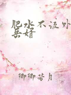 肥水不流外人田岳婿