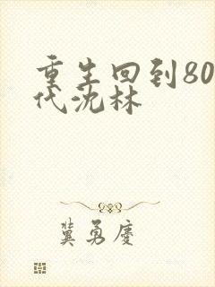 重生回到80年代沈林