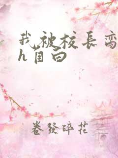 我被校长脔日常h自白