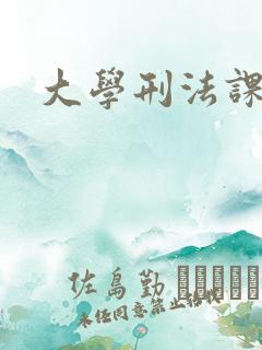 大学刑法课