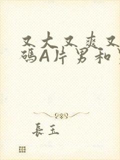 又大又爽又黄无码A片男和男